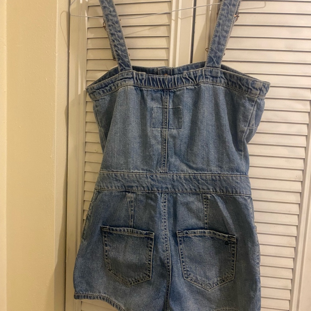 Denim Button-Up Romper - Picture 2 of 2